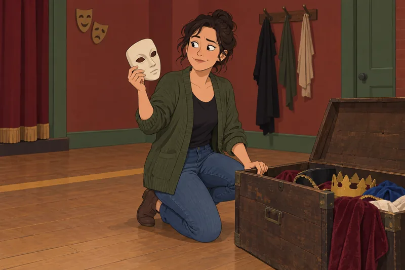 BoJack Character Quiz fan weighs a theater mask.