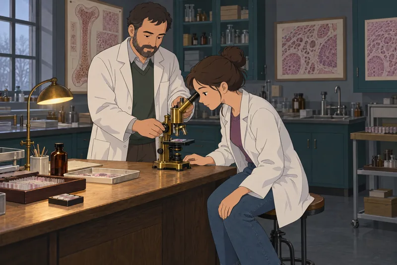 El cuestionario sobre tejido ocurre en un laboratorio.