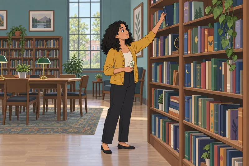 Book Genre Quiz shows a reader comparing novels.