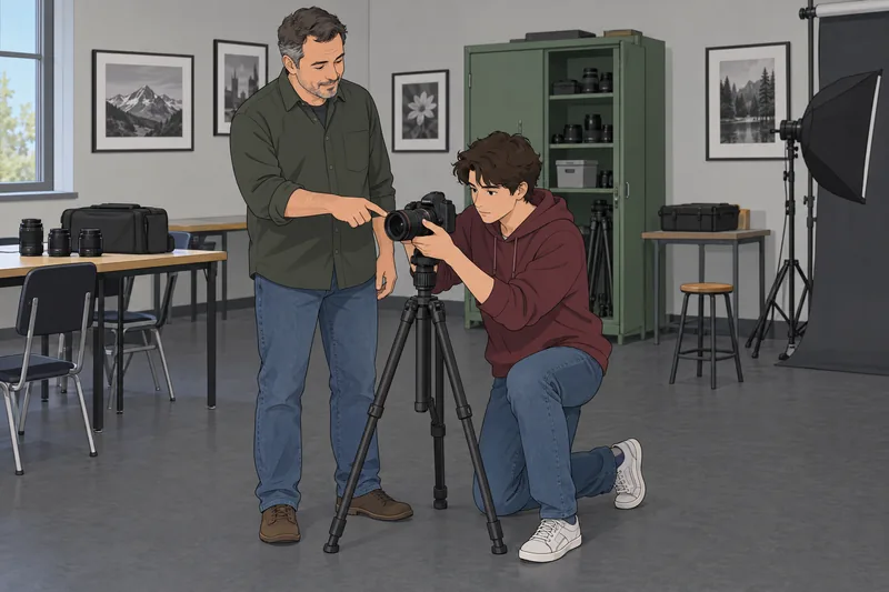 Bored Quiz shows a student adjusting a camera.