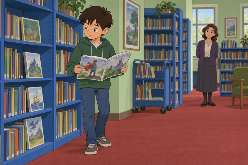 Quiz para chicos muestra a un lector leyendo.