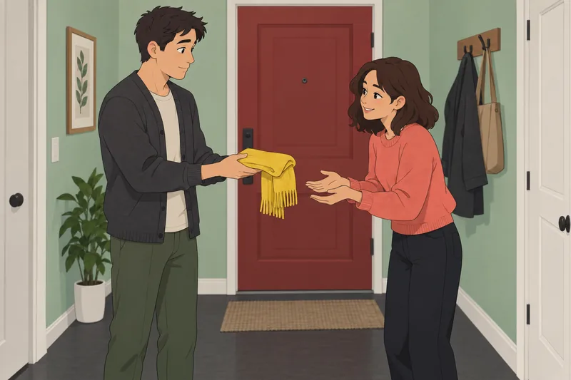 Boyfriend Test shows a remembered favorite scarf.