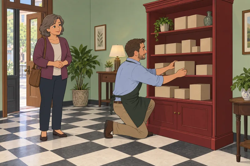 Brand Archetype Quiz shows a manager arranging samples.