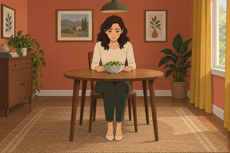 Orthorexia Test shows a tense lunch choice.
