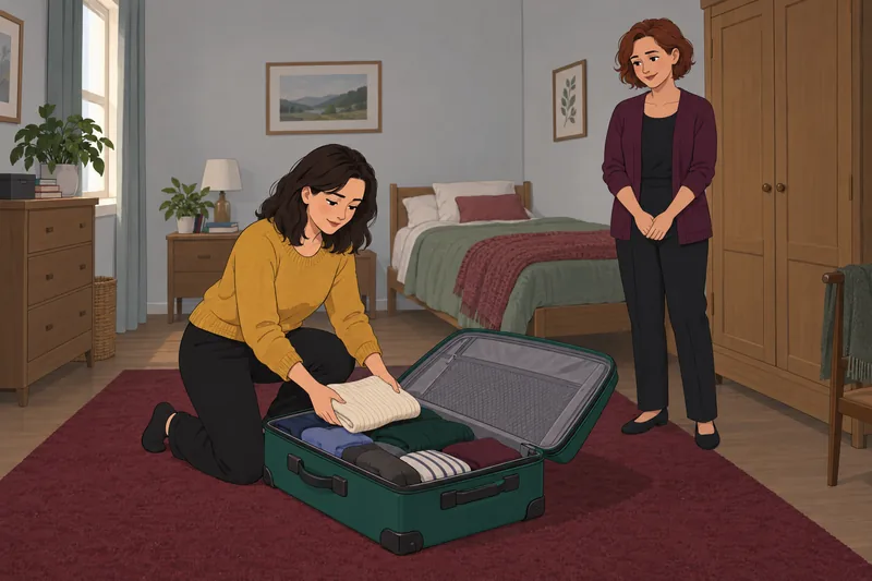 Breakup Brad Quiz portrays recovery through careful packing.