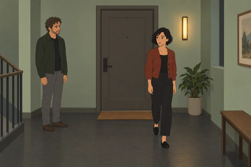 Breakup Brad Quiz shows two adults respecting distance.