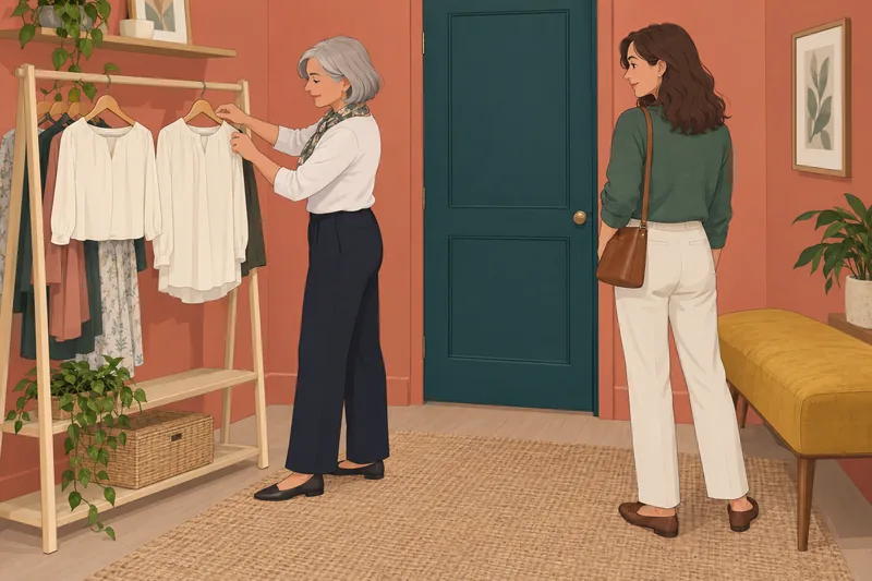 El cuestionario sobre la forma compara dos blusas.