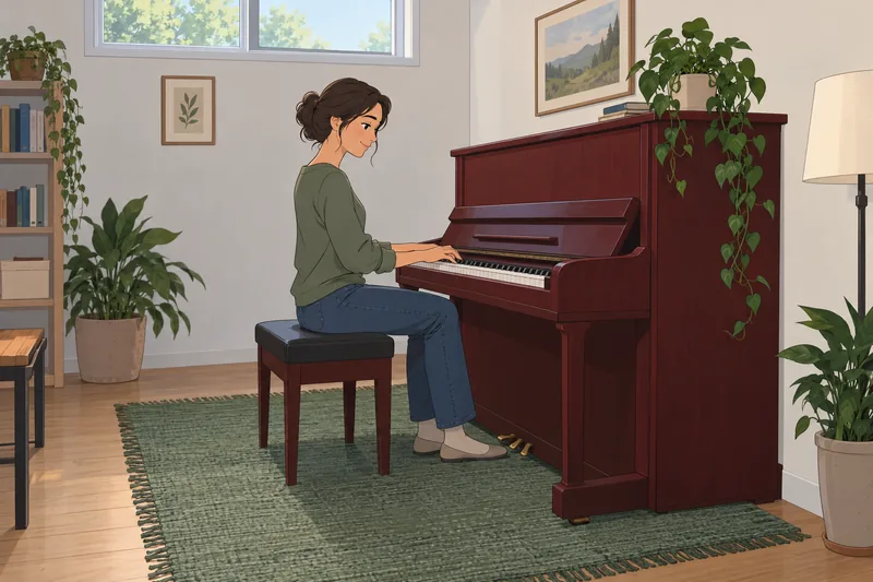 Perfectionism test shows a pianist repeating a passage.