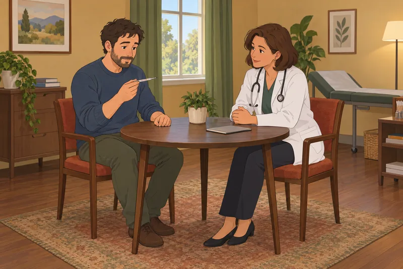Brief Illness Perception appears in a calm consultation.