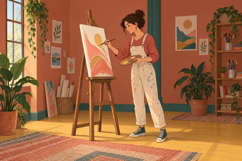 Brief Strivings Index shows a woman painting.