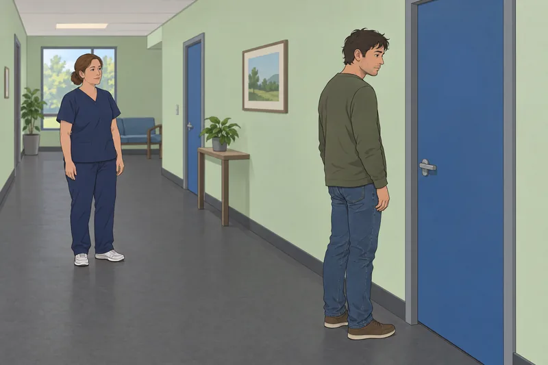 Brief Psychiatric Rating follows a quiet hallway observation.