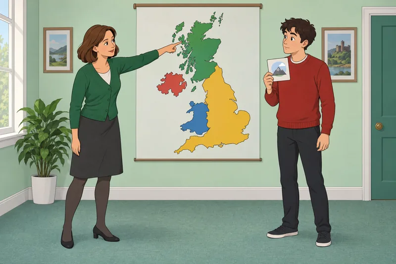 British Dialect Quiz shows regional meanings.
