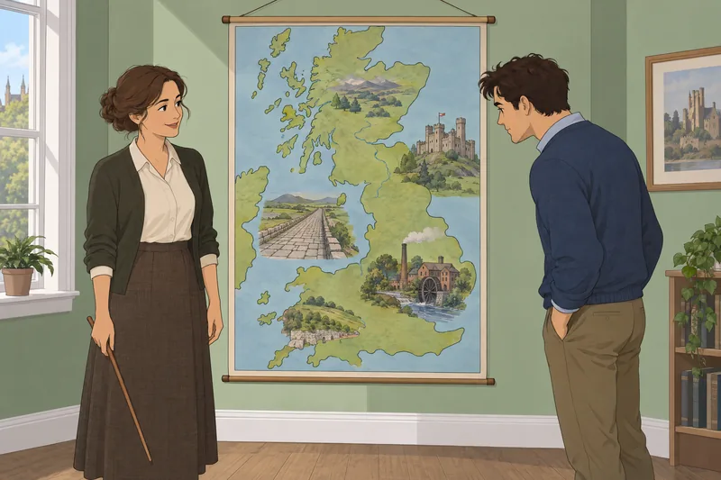 Ilustración del cuestionario sobre la historia británica.