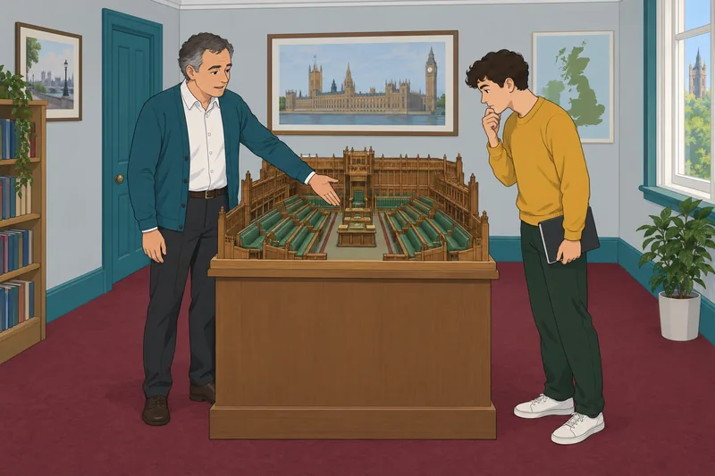 British Political Quiz: Parliament model in class.