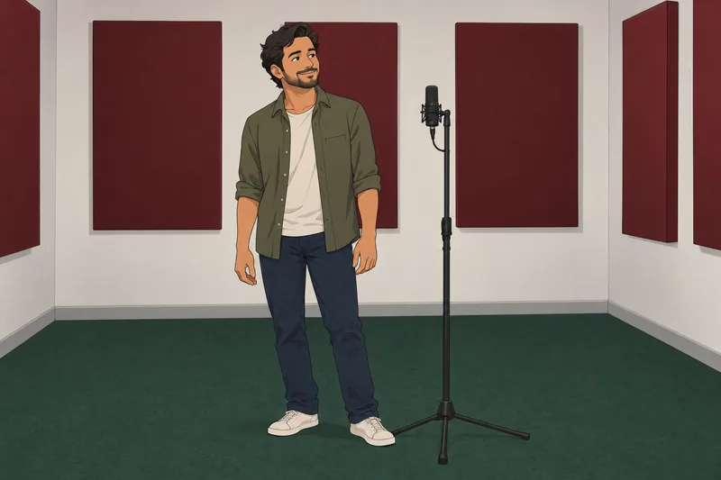 El cuestionario sobre Bruno junto al micrófono.