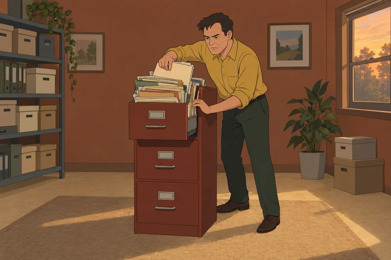 Burnout Assessment Tool shows an employee sorting folders.