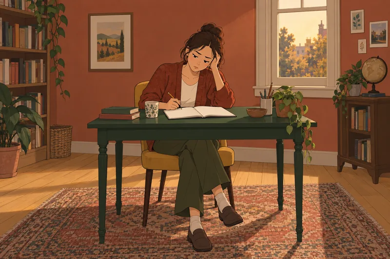 Burnout Assessment Tool shows a tired student studying.