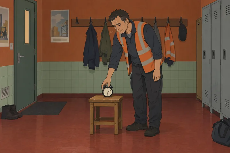 Burnout Assessment Tool: supervisor checks a clock.