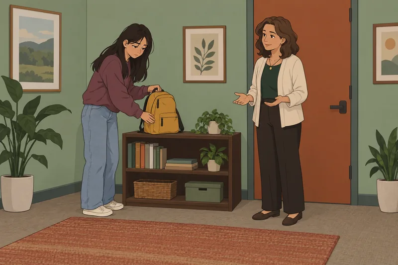 School Burnout Questionnaire shows backpack strain.