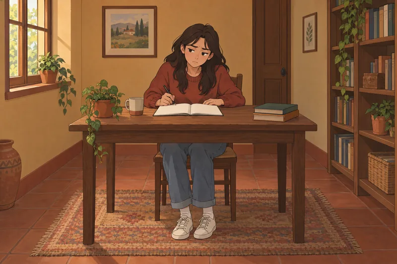School Burnout Questionnaire shows a tired student.