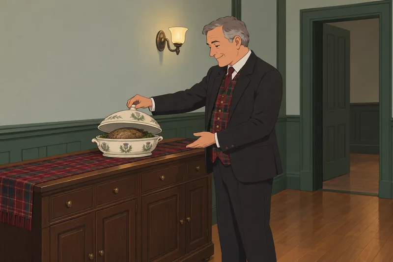 El cuestionario sobre la cena escocesa.