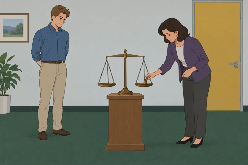 Business Ethics Quiz shows fairness in balance.