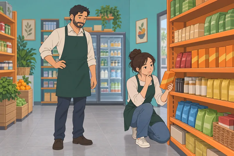 El cuestionario de conocimientos aparece en una tienda.