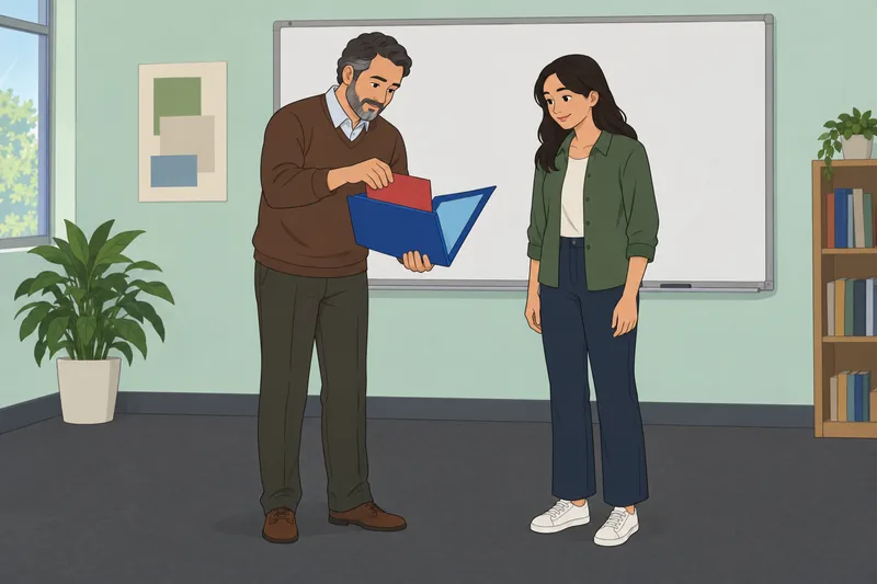 El cuestionario de conocimientos aparece en un aula.