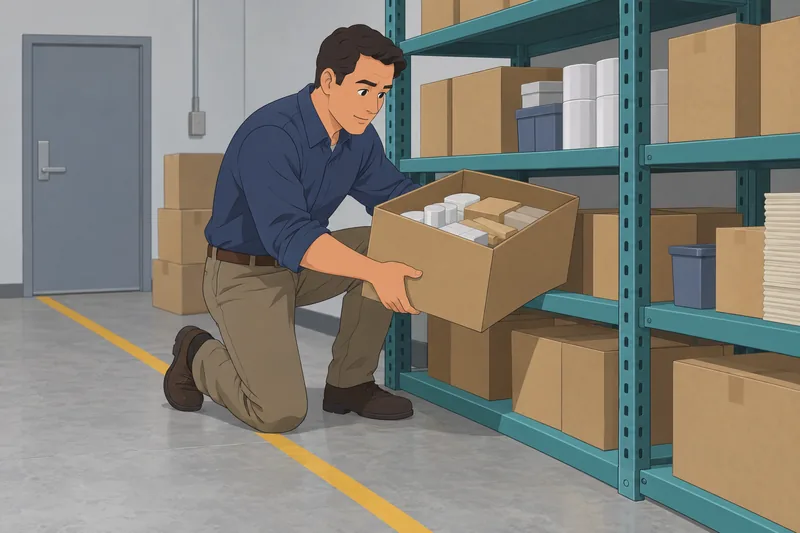 Business Quiz Questions in a retail stockroom.