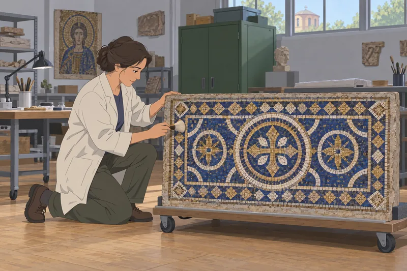 Byzantine Empire Quiz in a conservation workshop.