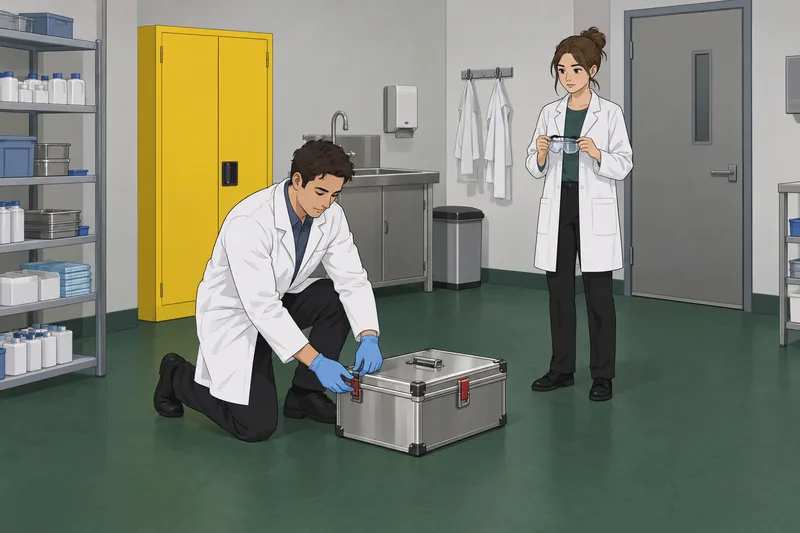 Cadaver Lab Quiz shows a sealed instrument case.