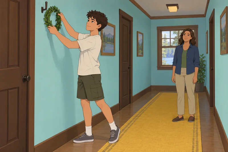 Camp Half-Blood or appears in a camp hallway.