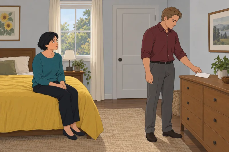 Can I Trust shows a quiet bedroom conversation.