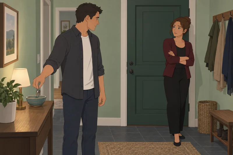 Can I Trust shows a cautious hallway exchange.