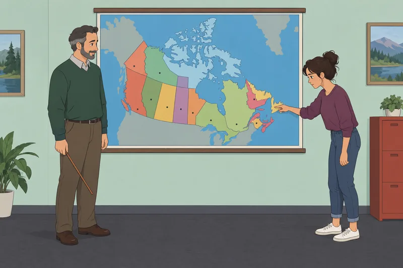 Canada Capitals Quiz shows a focused learner.