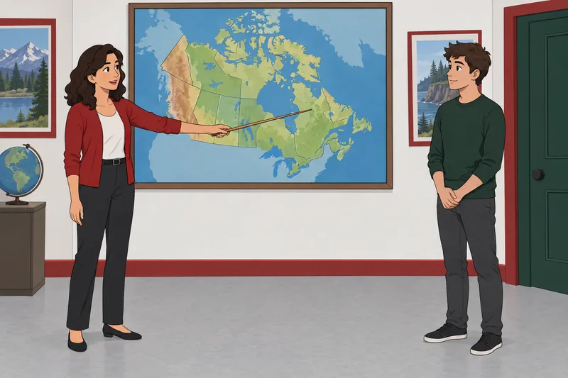 Canada Map Quiz shows eastern borders.