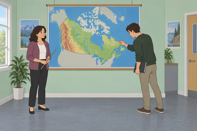 El cuestionario sobre el mapa aparece en clase.