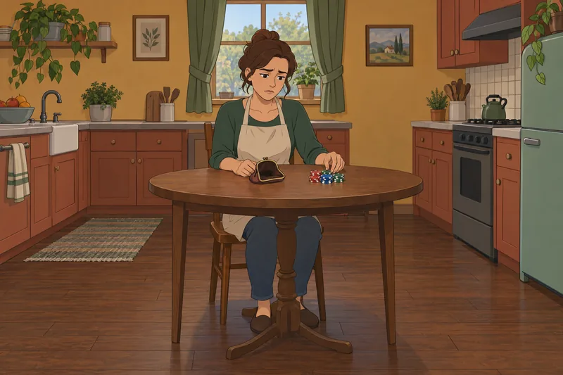 Canadian Problem Gambling is shown through worried hands.