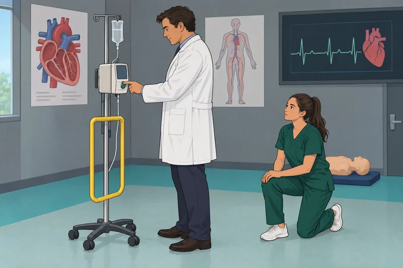 Cardiac Pharmacology Quiz shows a pump lesson.