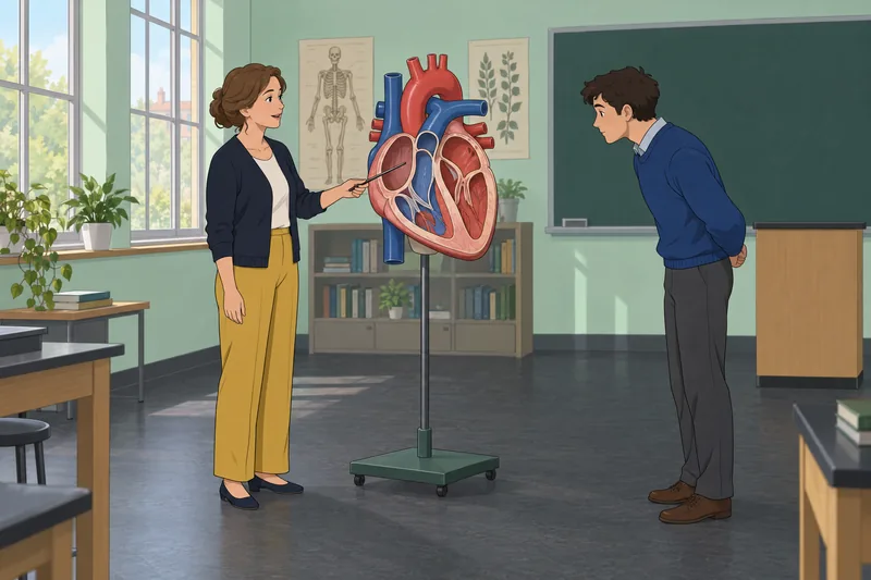 Cardiovascular System Quiz in a biology classroom.