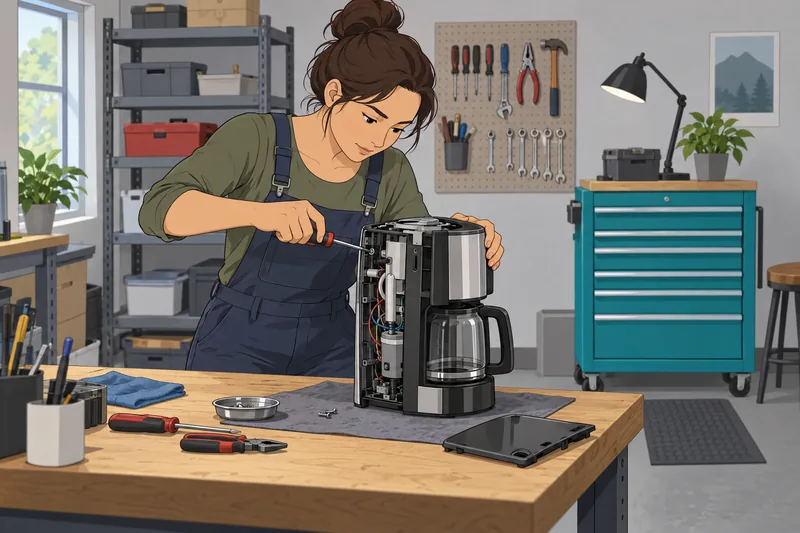 Career Test: a technician repairs an appliance.