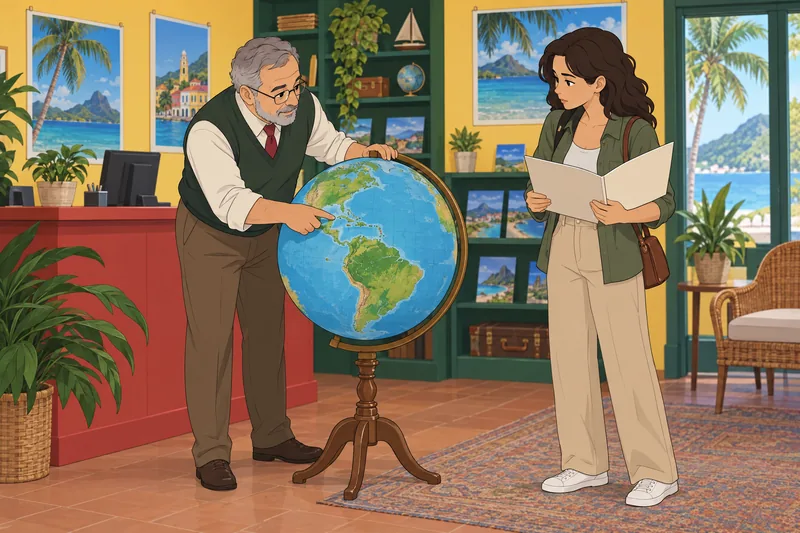 Caribbean Capitals Quiz shows a globe and cards.