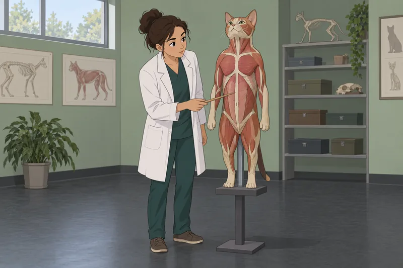 Cat Muscle Quiz shows a feline anatomy lesson.