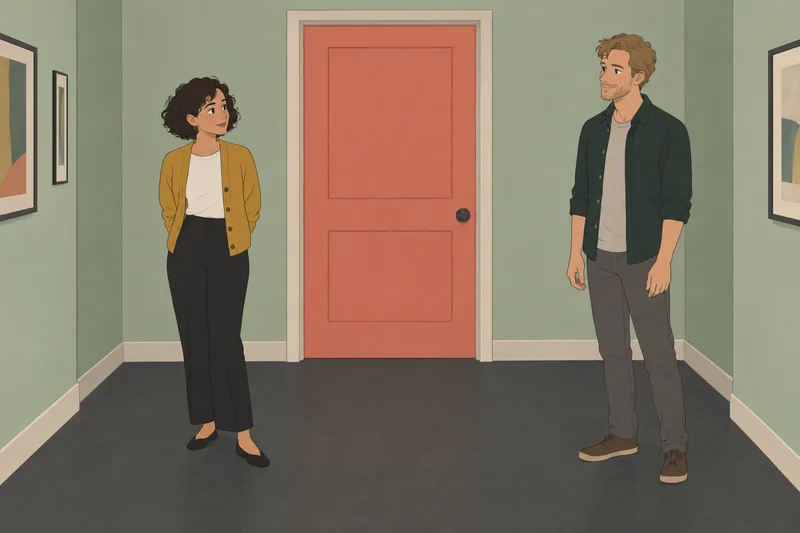 Celebrity Boyfriend Quiz: quiet talk by closed door.