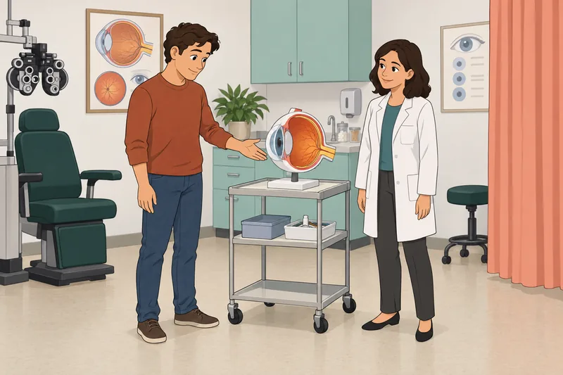 El cuestionario sobre ojos muestra una revisión anatómica.