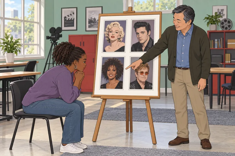Quiz de rostros muestra reconocimiento de retratos.