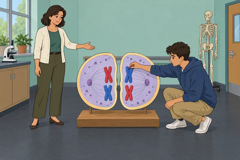 Cell Division Quiz shows a chromosome model lesson.