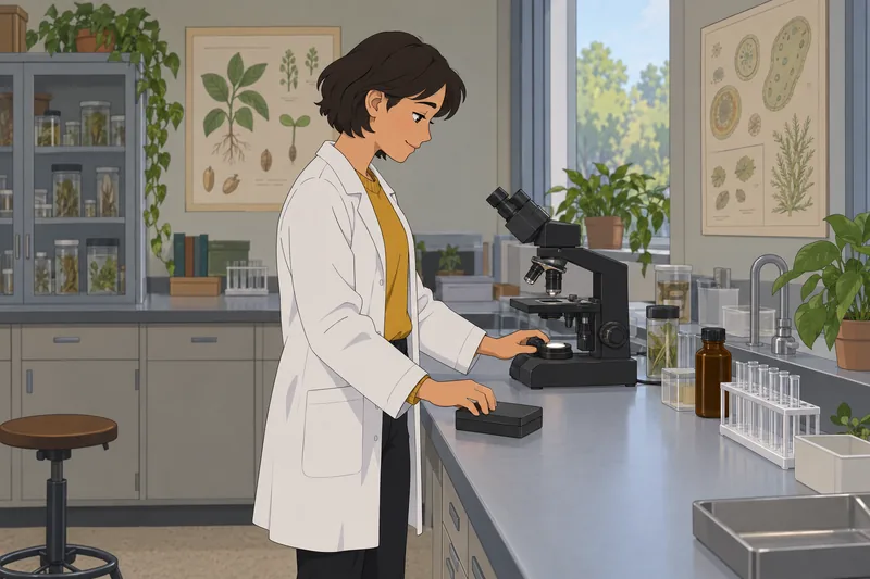 El cuestionario de identificación muestra células al microscopio.