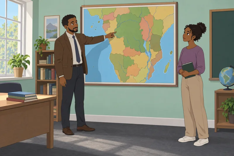 Central Africa Map appears in class.