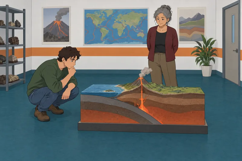 El cuestionario sobre las destaca un volcán.